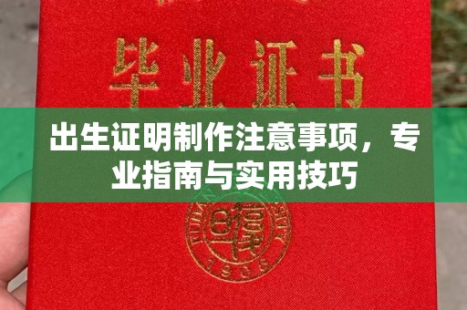 马尔康出生证明制作注意事项，专业指南与实用技巧